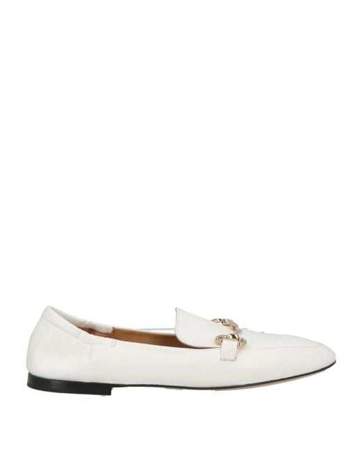 Pomme D'or White Loafers Leather