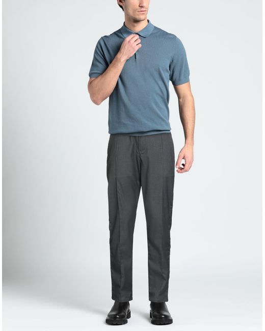 Exibit Gray Charcoal Pants Polyester, Viscose, Elastane for men