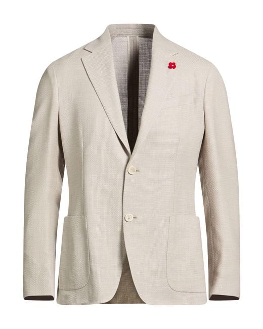 Lardini Natural Blazer Wool, Linen, Silk for men