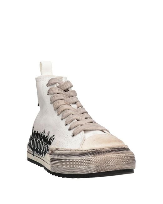 DSquared² White Sneakers Textile Fibers