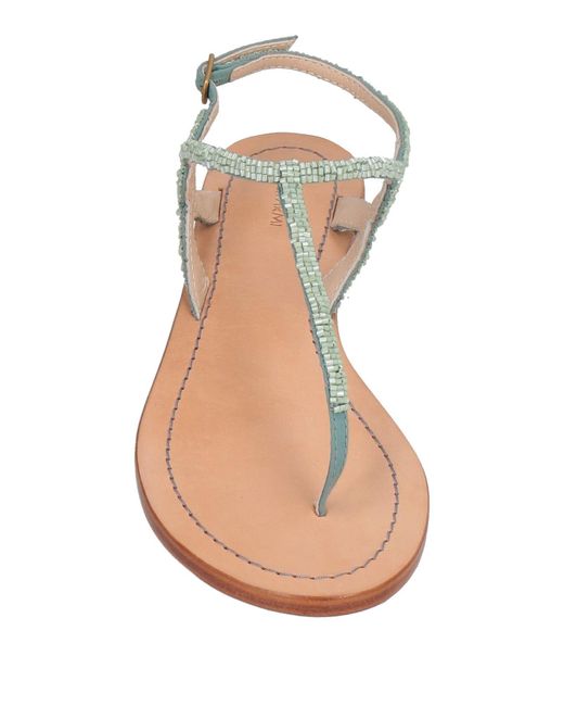Maliparmi Green Thong Sandals