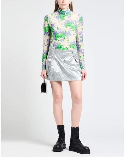 Suoli Gray Mini Skirt Polyurethane