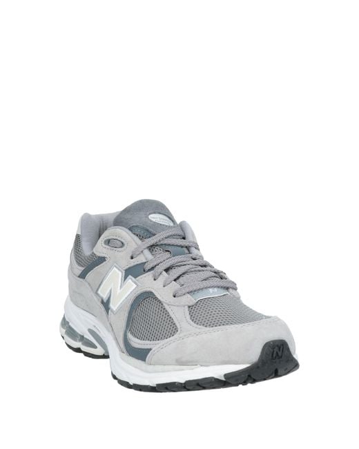 New Balance White Sneakers Leather, Textile Fibers for men