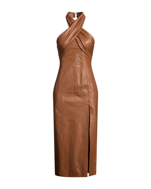 GIUSEPPE DI MORABITO Brown Midi Dress