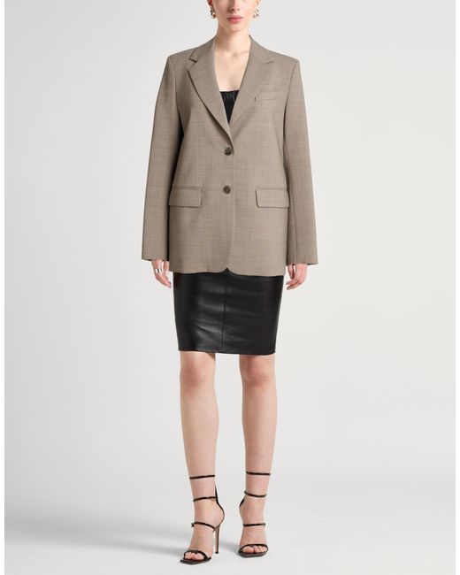 P.A.R.O.S.H. Brown Blazer Virgin Wool, Elastane