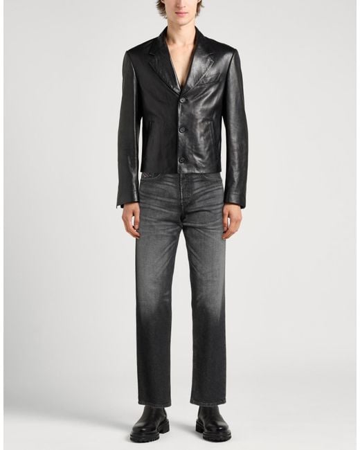 DIESEL Gray Jeans Cotton, Elastane for men