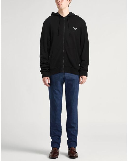 Emporio Armani Black Underwear Sweatshirt Cotton, Polyester, Elastane for men