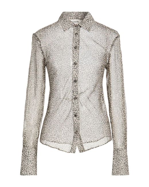 Blugirl Blumarine Gray Shirt Silk