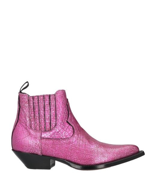 Sonora Boots Purple Ankle Boots
