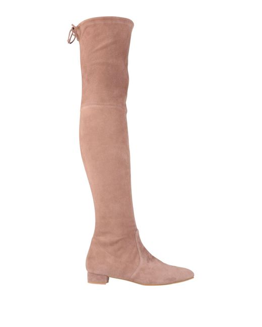 Stuart Weitzman White Boot Leather