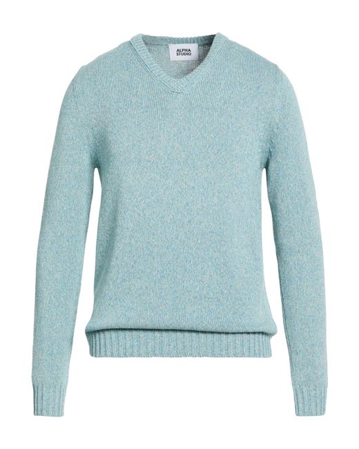 Alpha Studio Blue Sweaters for men