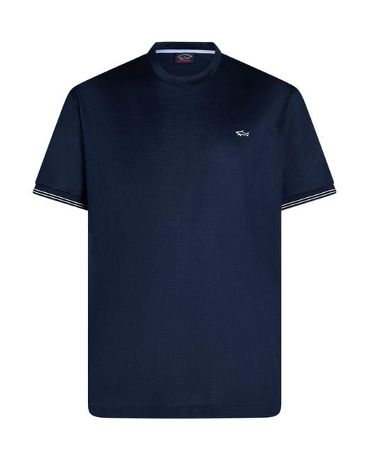 Paul & Shark Blue T-Shirt Cotton for men