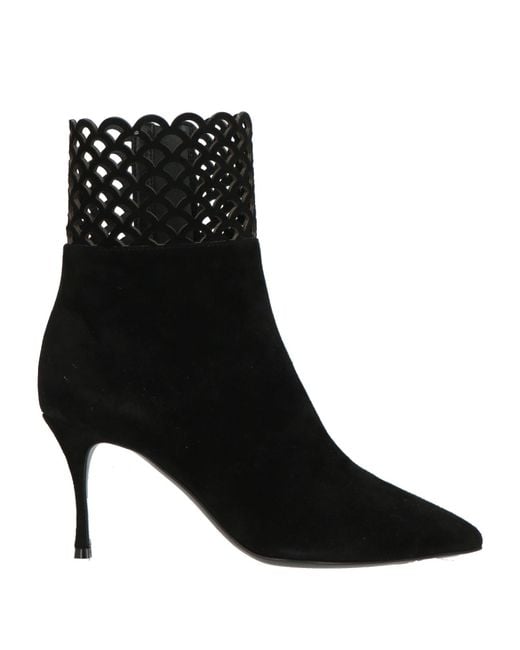 Sergio Rossi Black Ankle Boots Leather