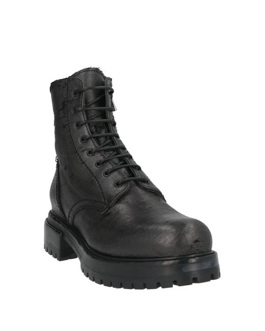Officine Creative Black Ankle Boots Leather
