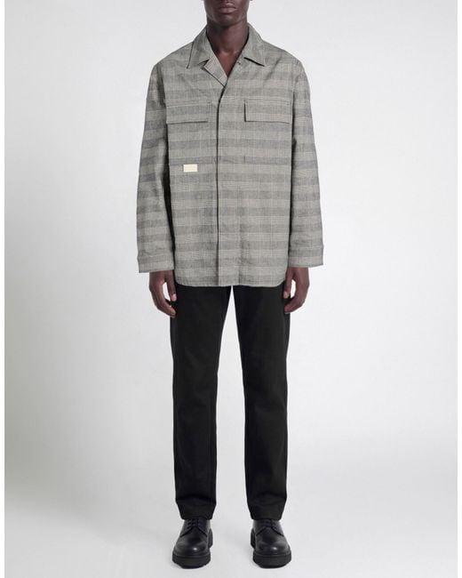 Department 5 Gray Jacket Polyester, Virgin Wool, Elastane for men