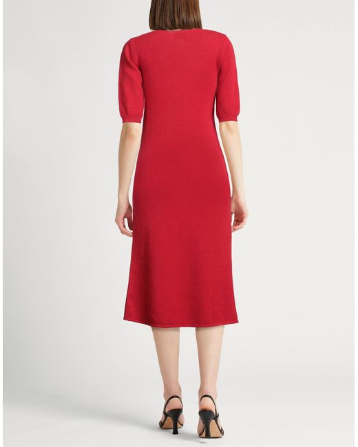 Daniele Fiesoli Red Midi-Kleid
