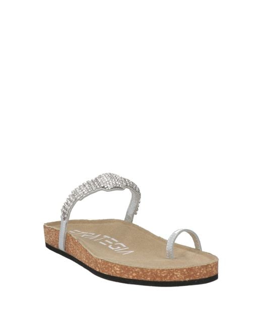 Strategia White Thong Sandal