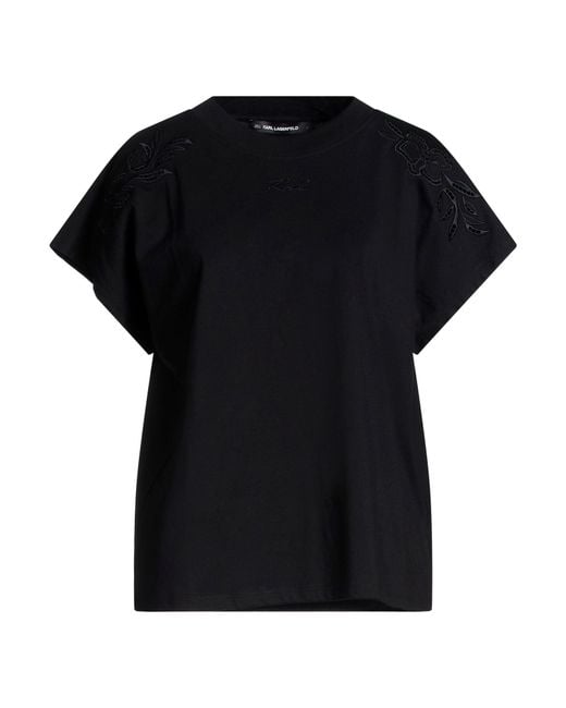 Karl Lagerfeld Black T-Shirt Organic Cotton