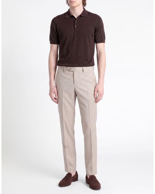Manuel Ritz Natural Pants Virgin Wool, Elastane for men