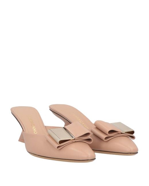 Ferragamo Pink Mules & Clogs Lambskin