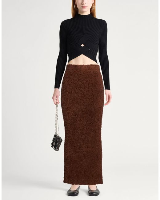 Self-Portrait Brown Maxi Skirt