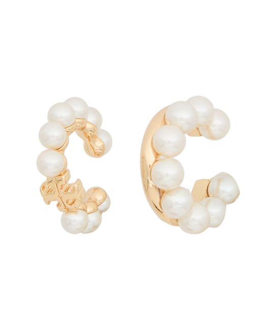 Tory Burch White Ohrring