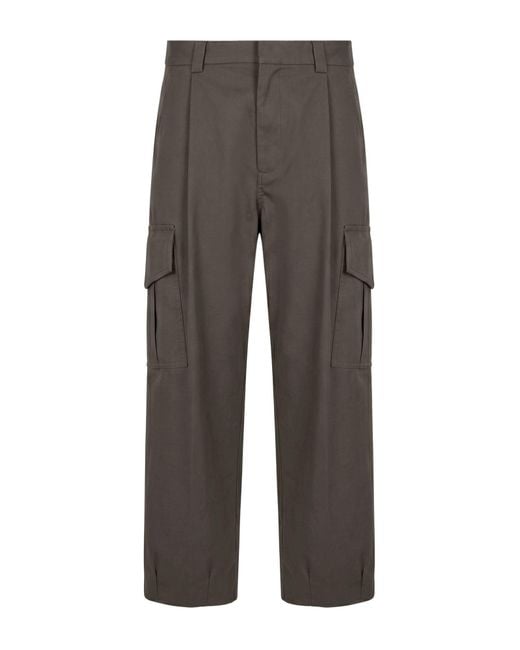Giorgio Armani Gray Pants Cotton for men