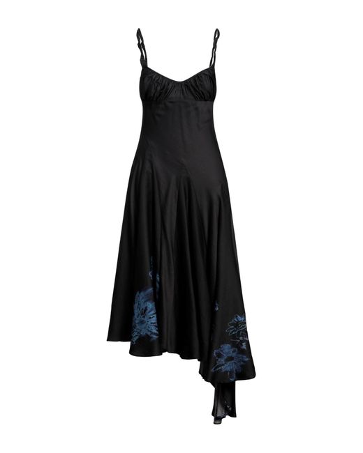 Collina Strada Black Midi Dress