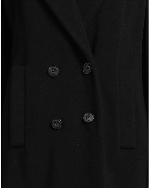 Pinko Black Coat Wool, Cashmere