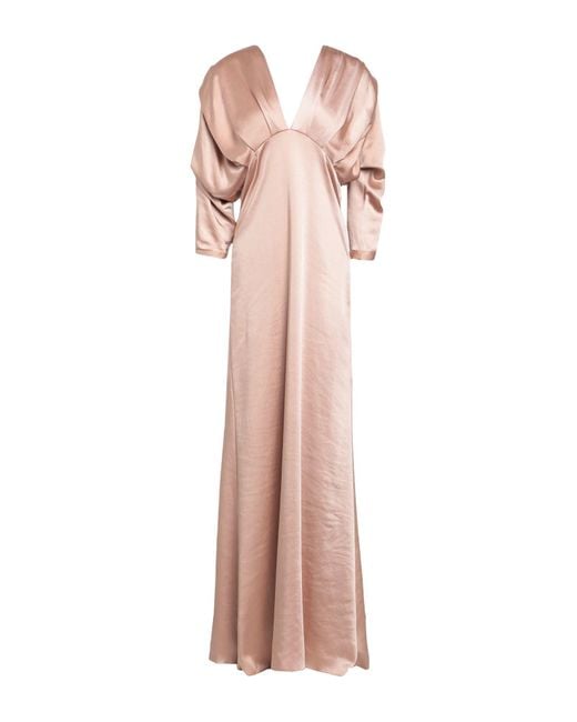 Pinko Maxi Dress Polyester in Pink Lyst UK