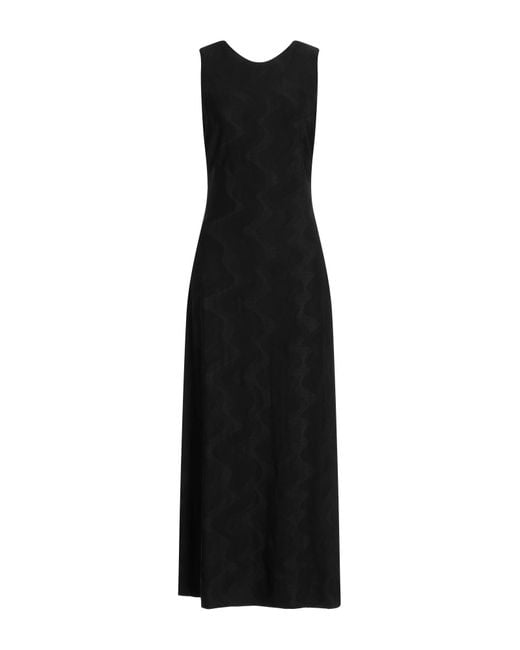 Giorgio Armani Black Maxi Dress Viscose, Elastane