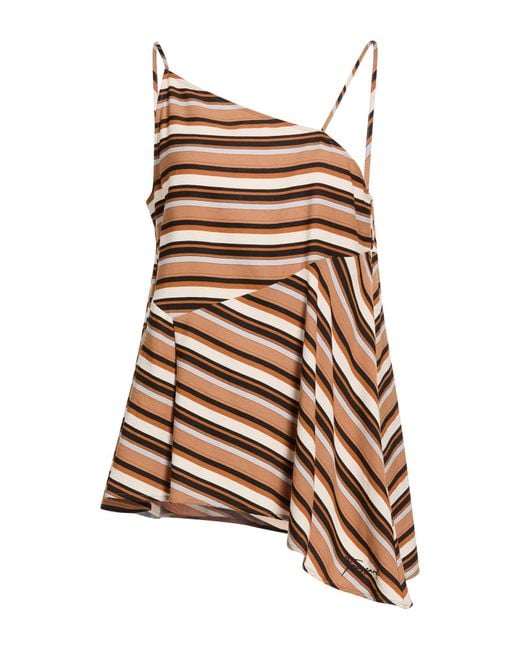Trussardi Brown Top Viscose, Polyamide