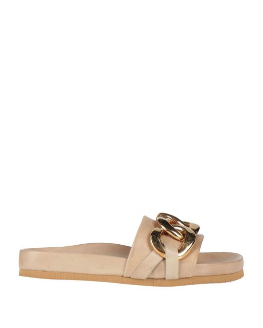 ANTENORA Natural Sandals Leather