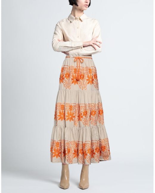 Gonna Lunga di Maje in Orange