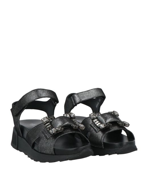 Sergio Rossi Black Sandals Textile Fibers