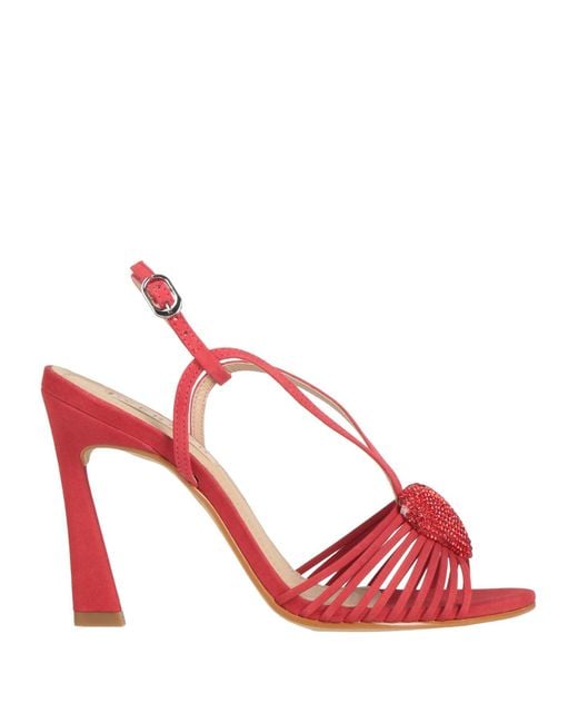 Werner Red Sandals Leather