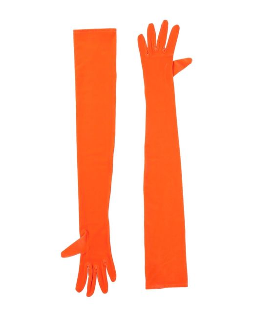 Alexandre Vauthier Orange Gloves Polyester, Elastane