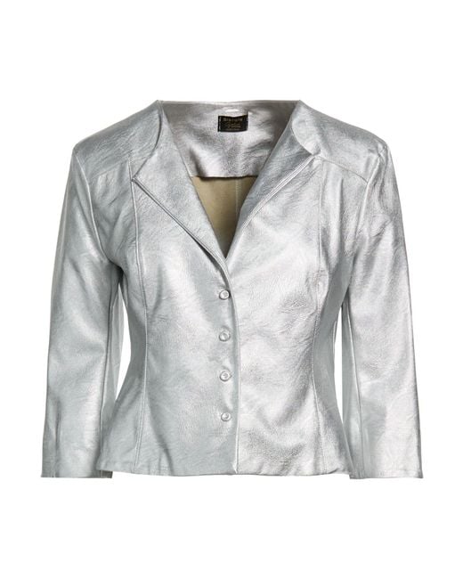 Siste's Gray Jacket Polyurethane, Viscose