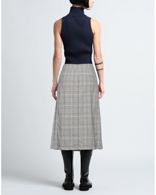 Semicouture Gray Midi Skirt
