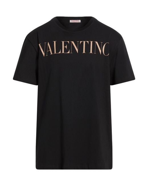 Valentino Garavani Black T-Shirt Cotton, Polyamide for men