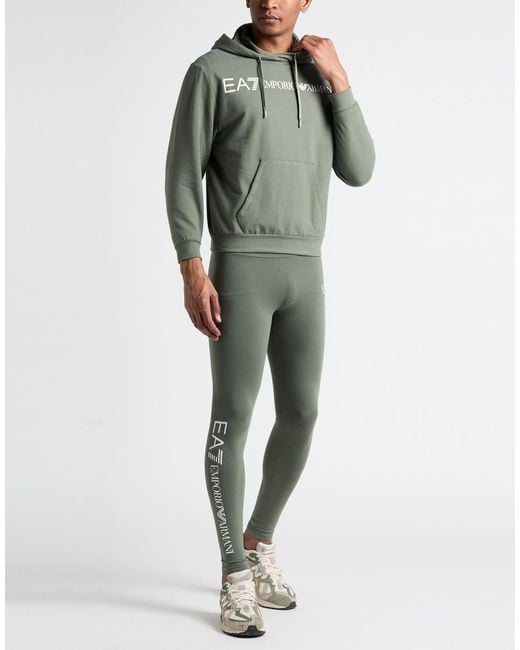 EA7 Green Tracksuit Cotton, Elastane