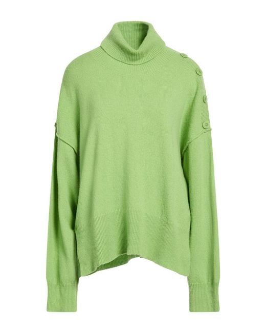 Maison Anje Green Turtleneck Wool, Cashmere
