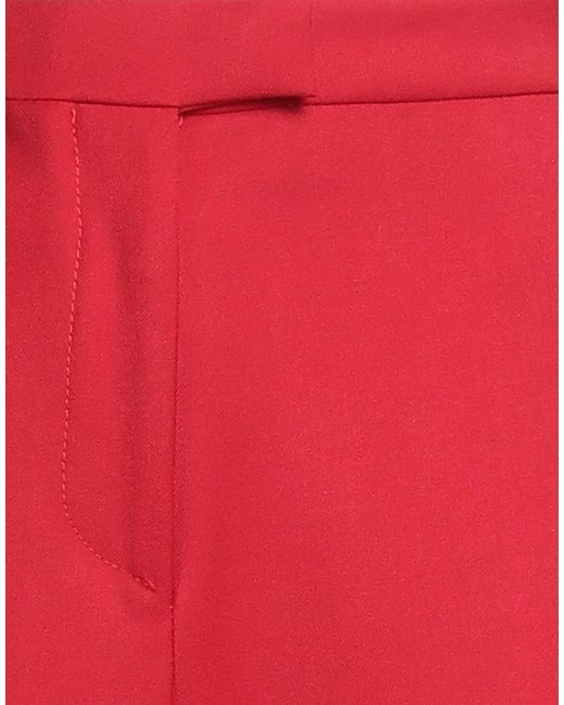 Jijil Red Pants Polyester, Viscose, Elastane