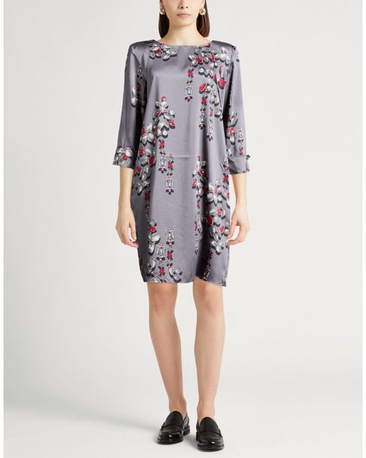 Marella Gray Midi Dress Polyester