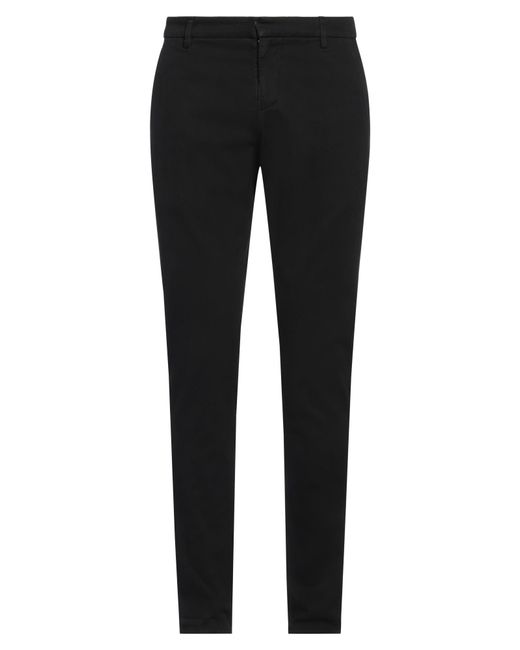 Dondup Black Pants Modal, Cotton, Elastane for men