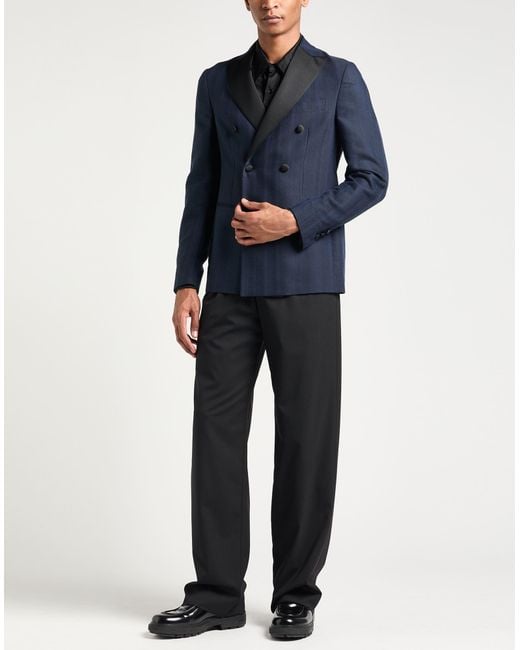 The Gigi Blue Midnight Blazer Wool, Cotton for men