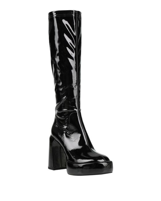 Elena Iachi Black Boot Textile Fibers