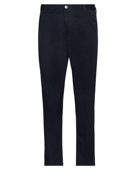 Daniele Alessandrini Blue Midnight Pants Cotton, Elastane for men
