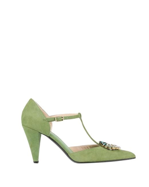 Fabi Green Pumps Leather