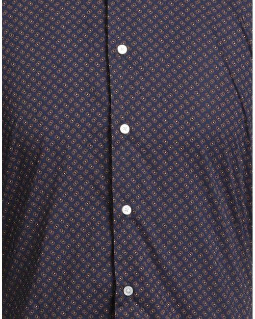 BASTONCINO Blue Midnight Shirt Cotton for men